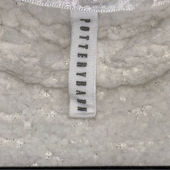 Pottery Barn Teddy Bear Robe Ivory Size M Cozy Fleece Robe - Picture 4 of 10